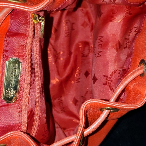 MCM Small Red Backpack - Picture 10 of 11